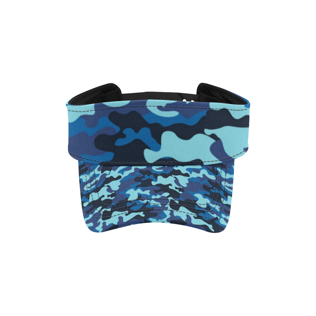Camo Blue Pattern Print Design 04 Unisex Sun Visor