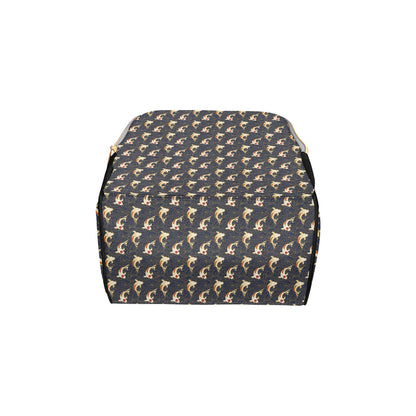 Koi Carp Japanese Design Themed Print Diaper Bag Backpack