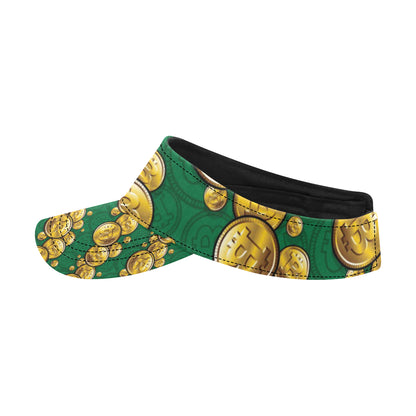 Bitcoin Pattern Print Design DO02 Unisex Sun Visor