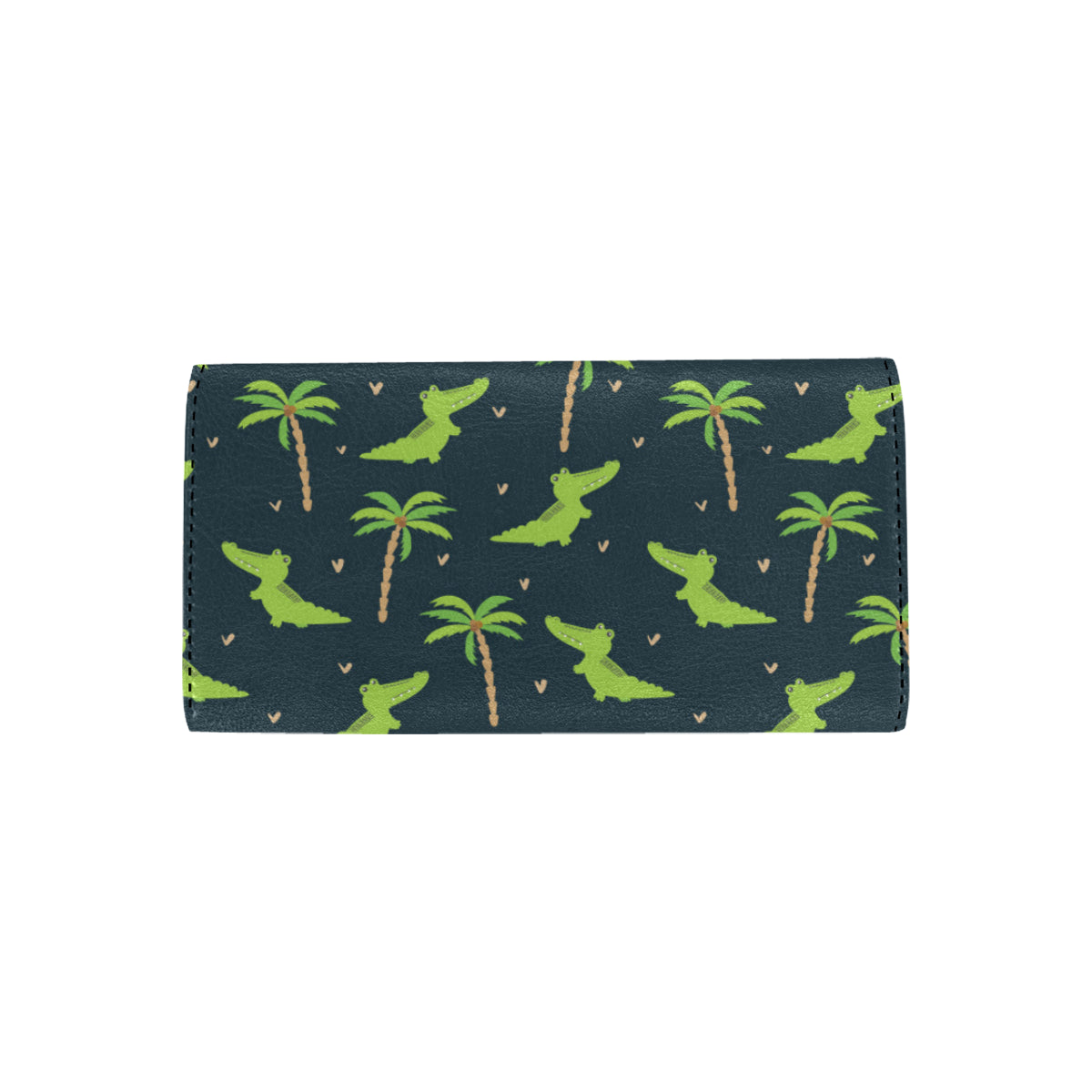 Alligator Pattern Print Design 02 Women's Trifold Wallet