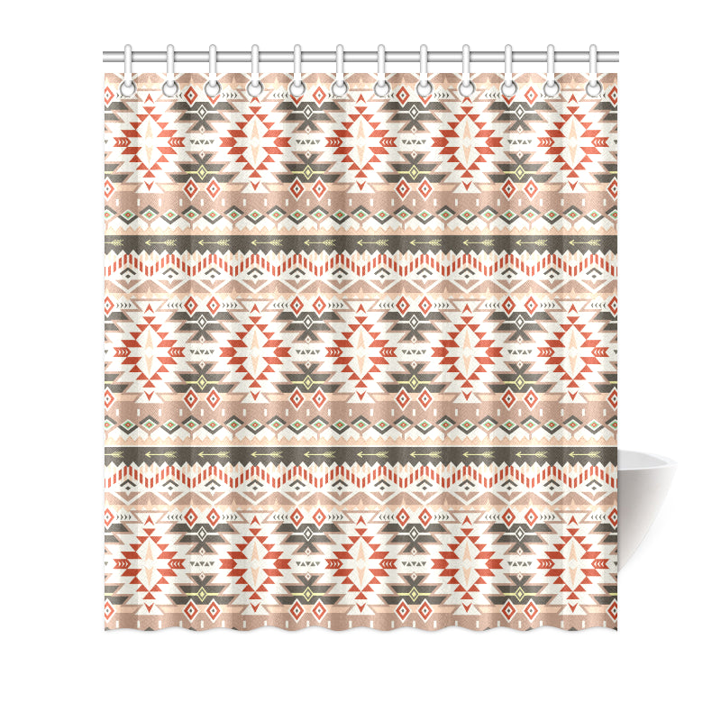 Aztec Pattern Print Design 05 Shower Curtain