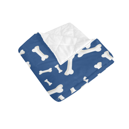 Dog Bone Pattern Print Design 03 Premium Quilt