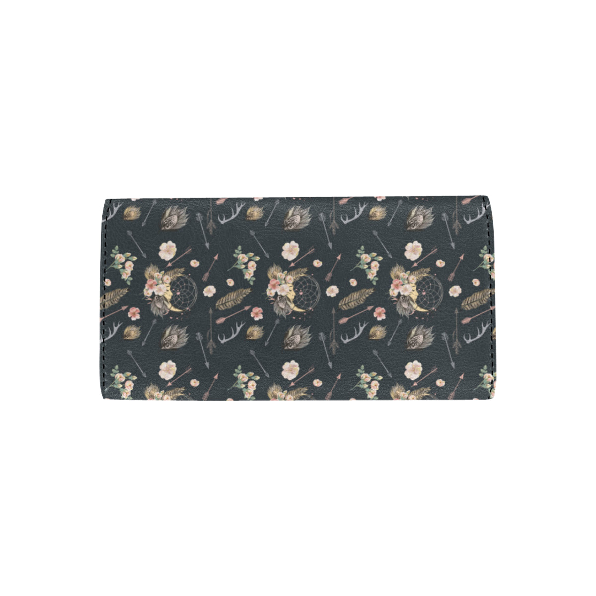 Bohemian Pattern Print Design 09 Women's Trifold Wallet