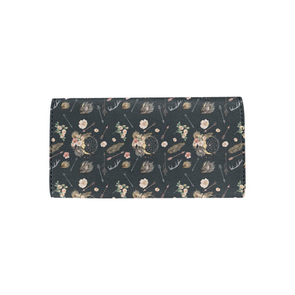 Bohemian Pattern Print Design 09 Women's Trifold Wallet