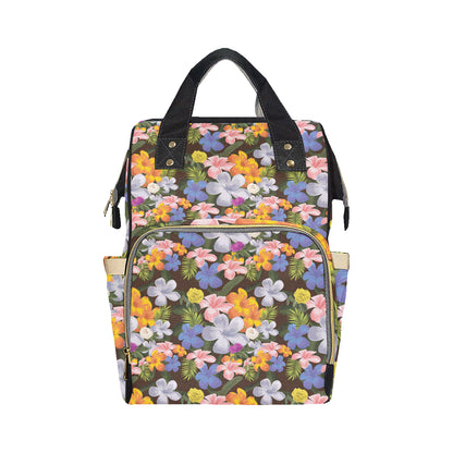 Plumeria Pattern Print Design PM03 Diaper Bag Backpack