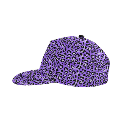 Leopard Purple Skin Print Snapback Cap