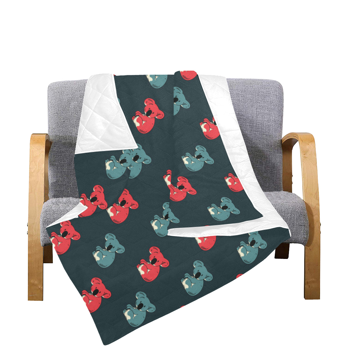 Koala Pattern Print Design 02 Premium Quilt