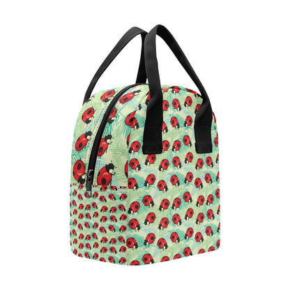 Ladybug Cute Print Pattern Insulated Lunch Bag