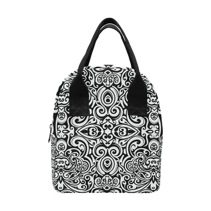 Polynesian Tattoo Pattern Insulated Lunch Bag