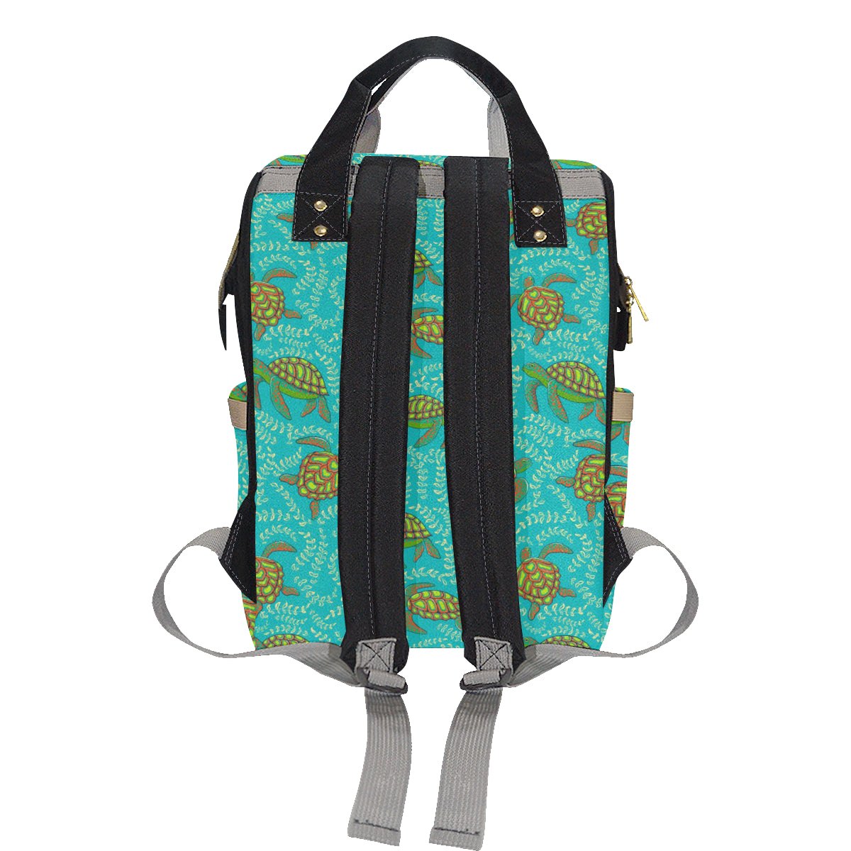 Sea Turtle Pattern Print Design T010 Diaper Bag Backpack