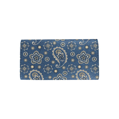 Jean Paisley Pattern Print Design 01 Women's Trifold Wallet