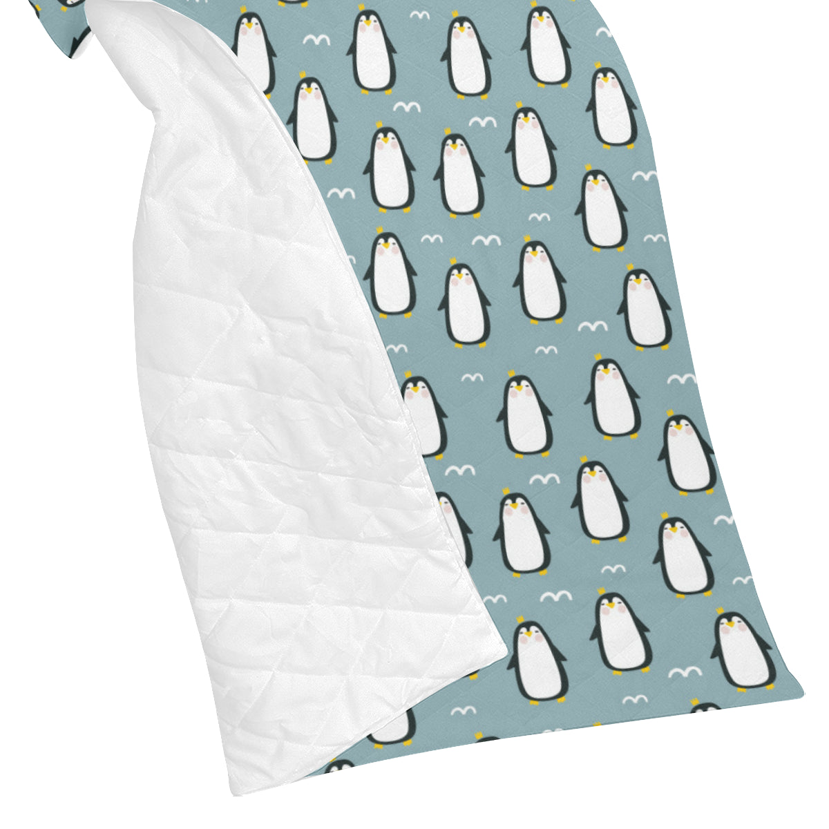 Penguin Pattern Print Design A02 Premium Quilt