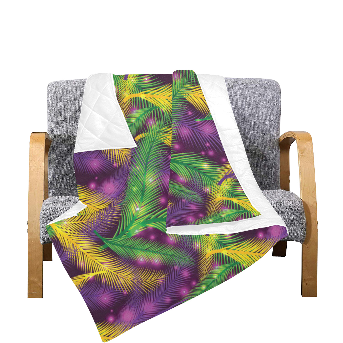 Mardi Gras Pattern Print Design 09 Premium Quilt