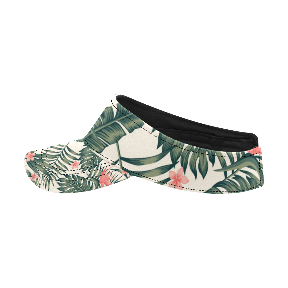 Tropical Flower Palm Leaves Unisex Sun Visor
