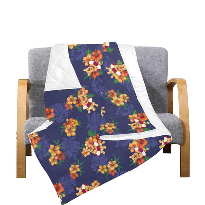 Hawaiian Themed Pattern Print Design H02 Premium Quilt