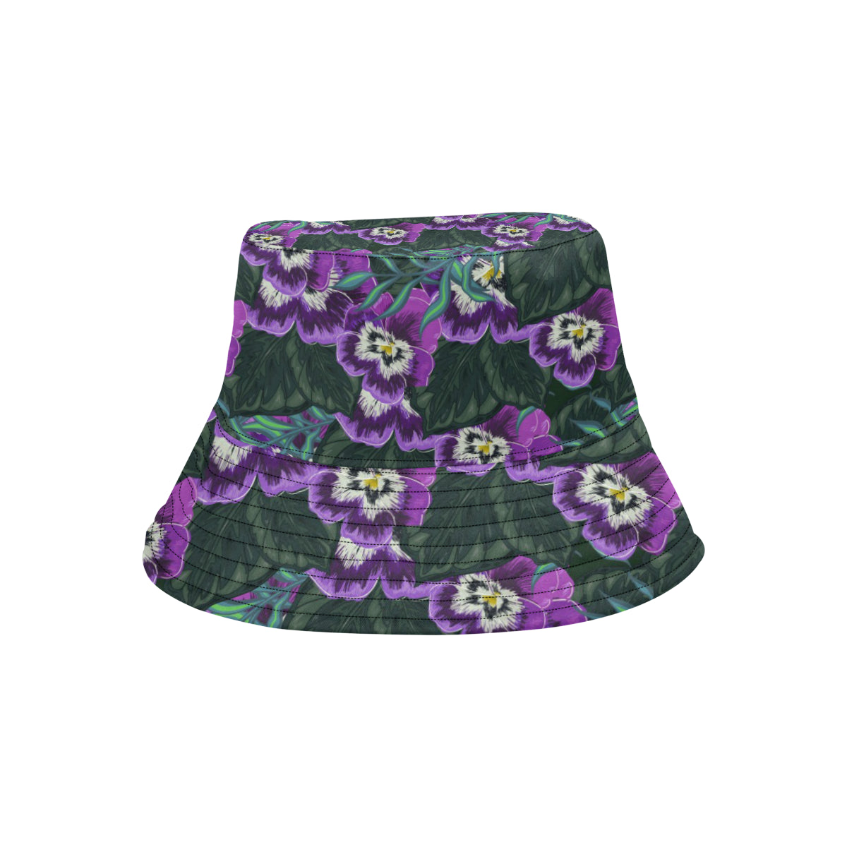 Pansy Pattern Print Design PS07 Unisex Bucket Hat