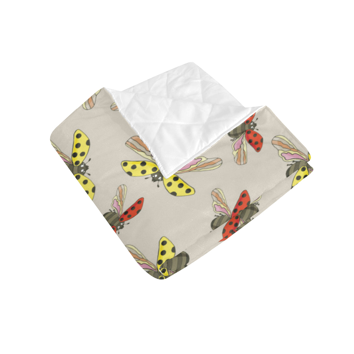Ladybug Pattern Print Design 04 Premium Quilt