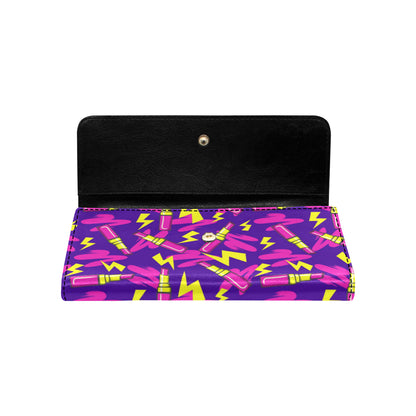 Lipstick Pattern Print Design LT04 Women's Trifold Wallet