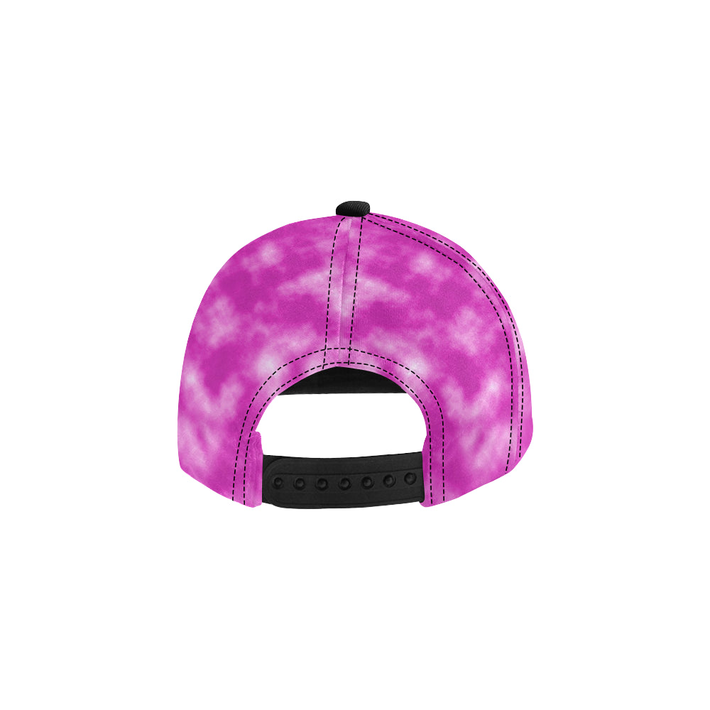 Tie Dye Pink Design Print Snapback Cap