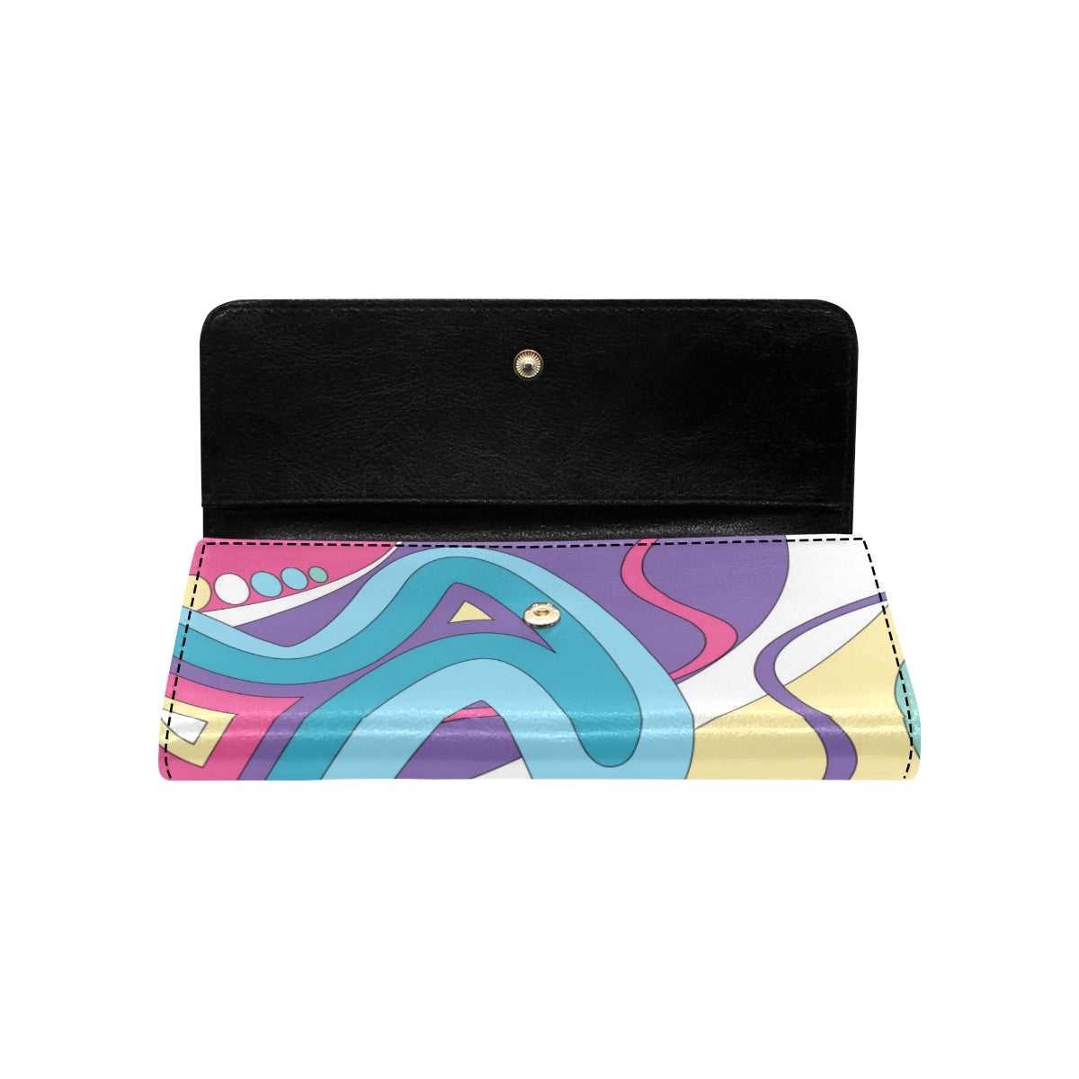 Funky Retro Pattern Print Design A01 Women's Trifold Wallet