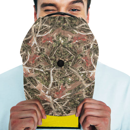 Camouflage Realistic Tree Authumn Print Snapback Cap