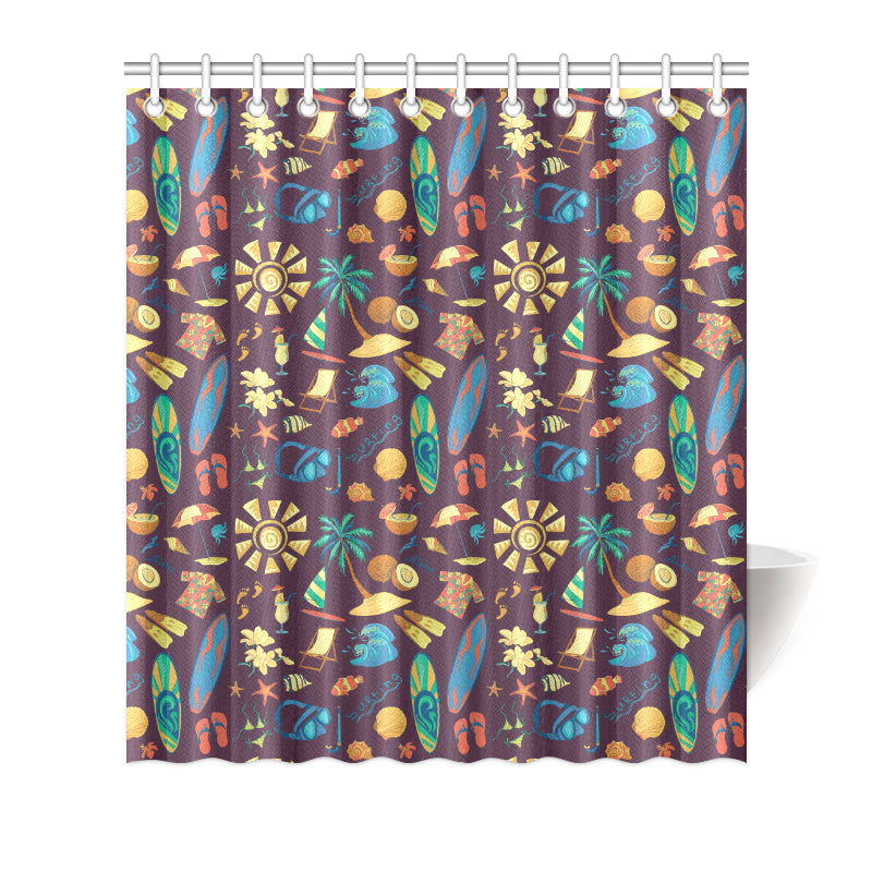 Aloha Hawaii Pattern Print Design 01 Shower Curtain
