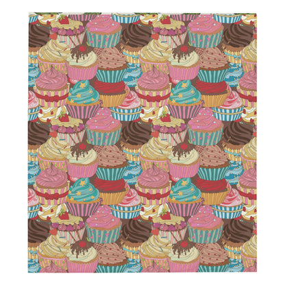Cupcake Pattern Print Design CP01 Premium Quilt