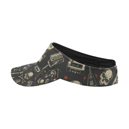 Rock and Roll Skull Pattern Print Design A03 Unisex Sun Visor