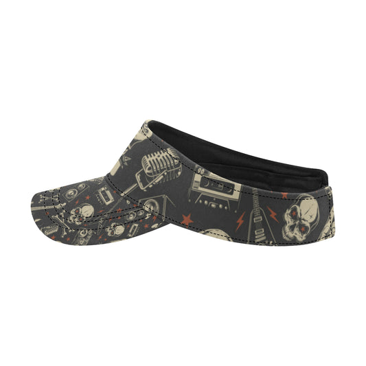 Rock and Roll Skull Pattern Print Design A03 Unisex Sun Visor