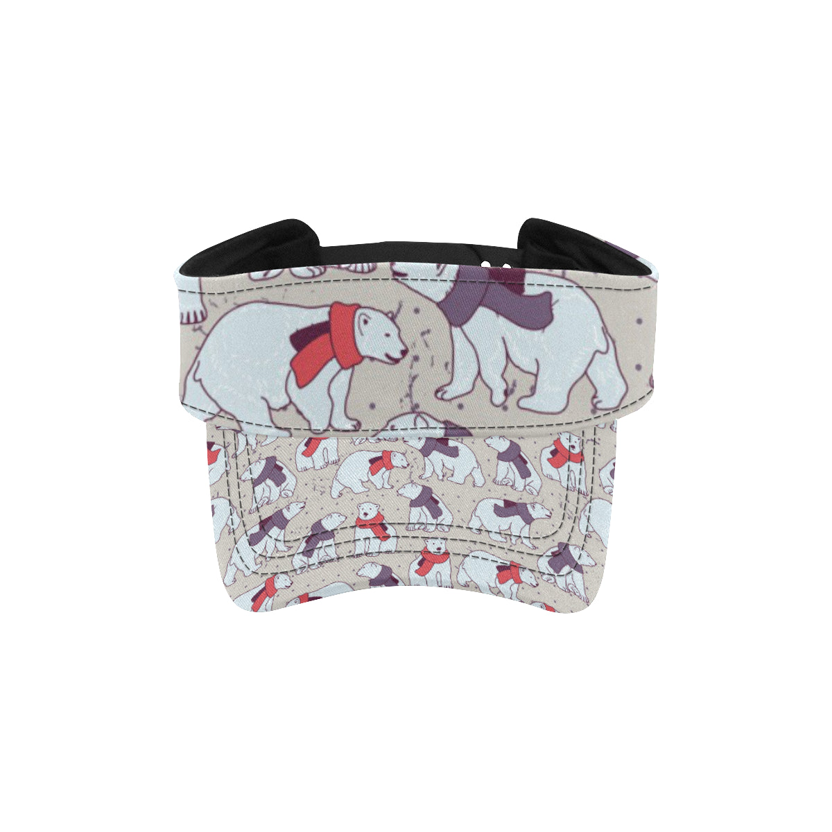 Polar Bear Pattern Print Design PB04 Unisex Sun Visor