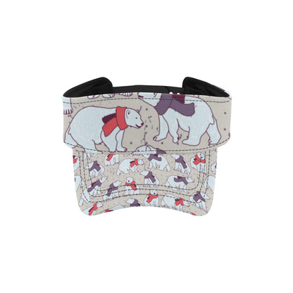 Polar Bear Pattern Print Design PB04 Unisex Sun Visor