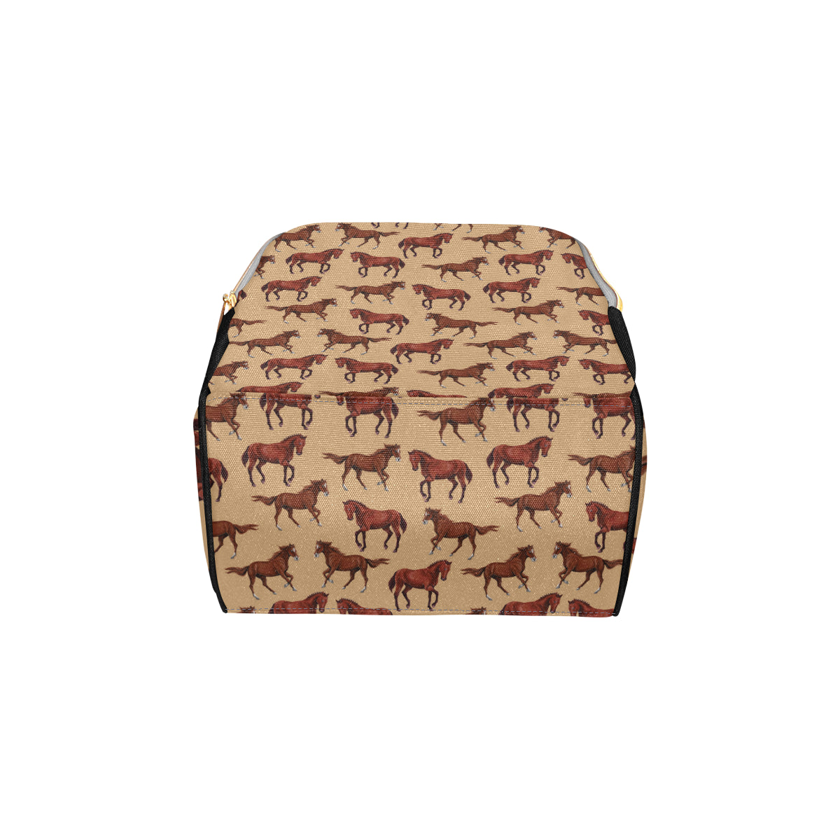 Brown Horse Print Pattern Diaper Bag Backpack