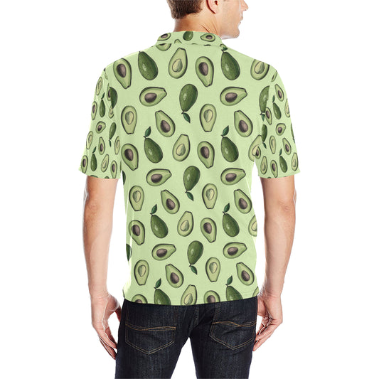 Avocado Pattern Print Design 02 Men Polo Shirt