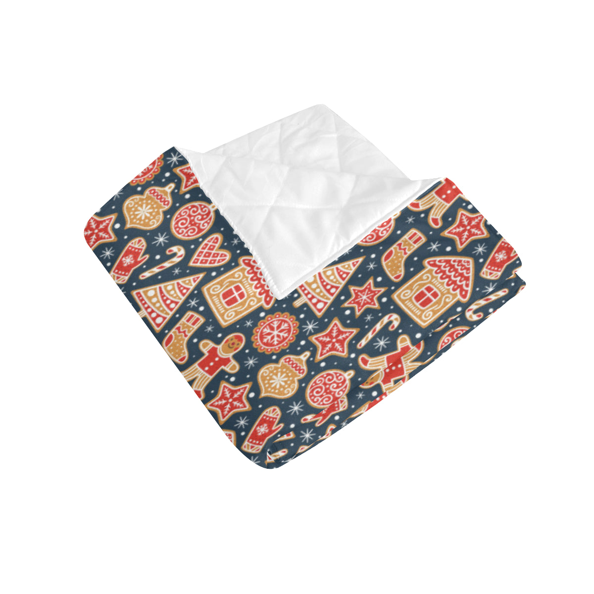 Gingerbread Pattern Print Design 03 Premium Quilt