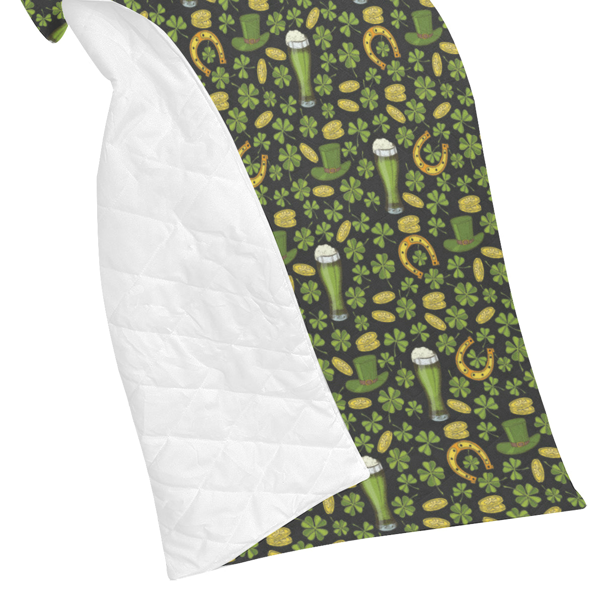 Clover St Patricks Pattern Print Design 03 Premium Quilt