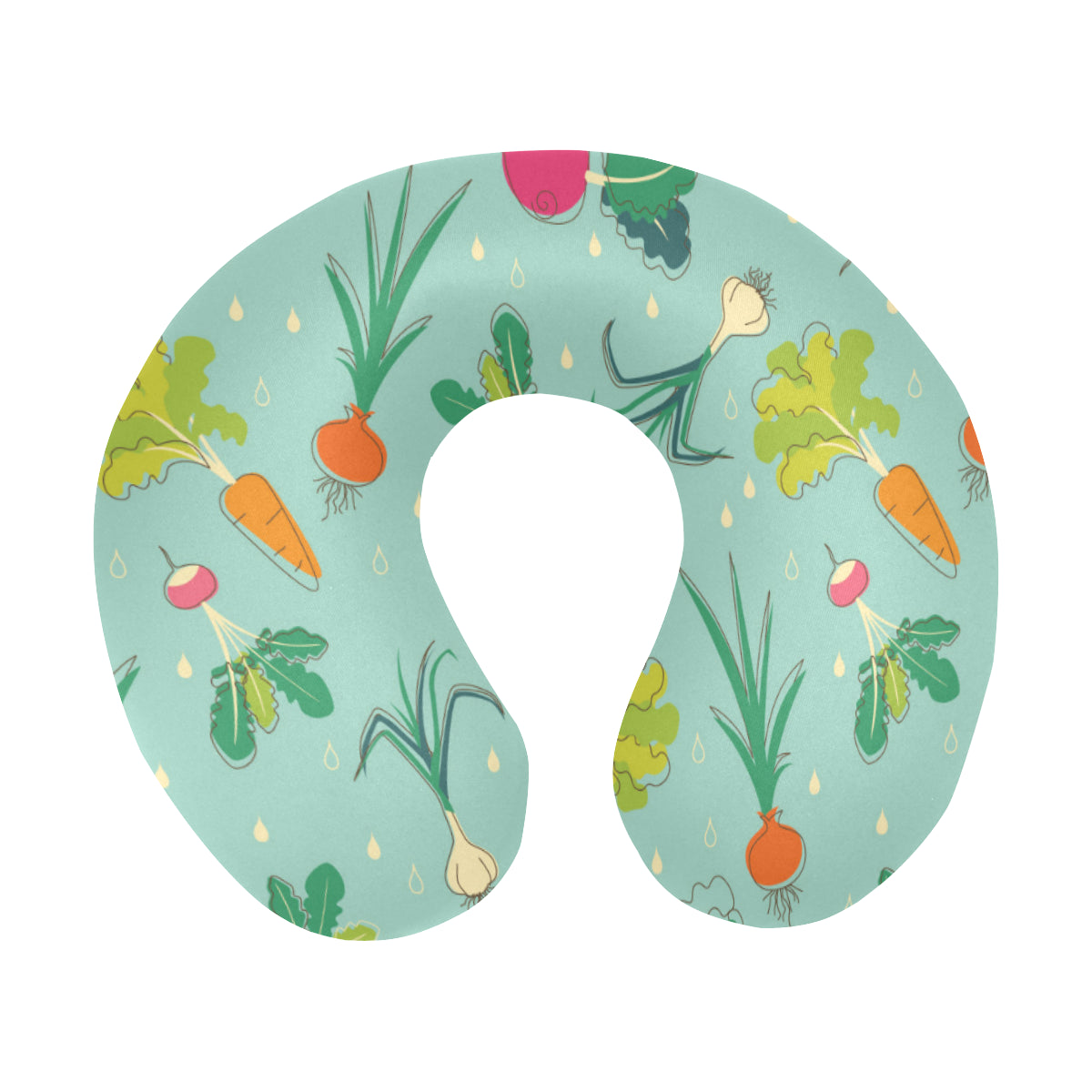 Radish Pattern Print Design A01 U-Shaped Travel Neck Pillow