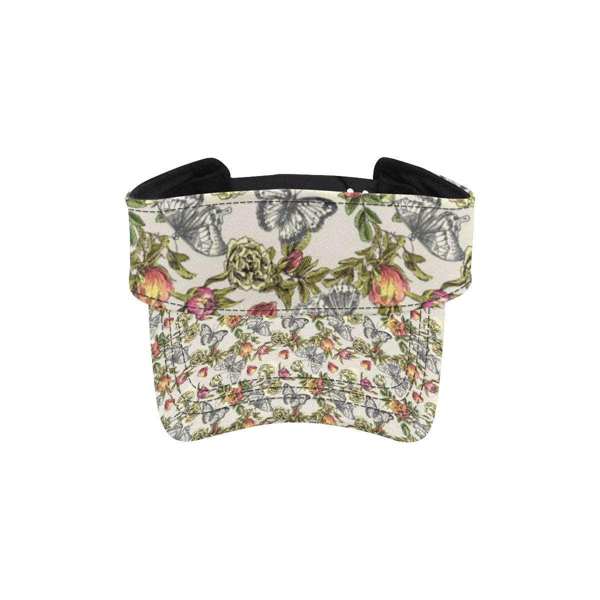 Butterfly Flower Pattern Print Design 06 Unisex Sun Visor