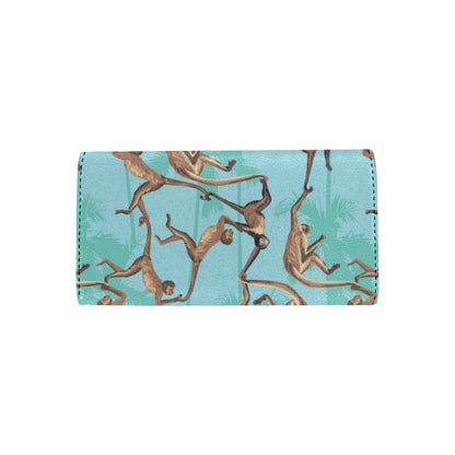 Monkey Pattern Print Design 04 Women's Trifold Wallet