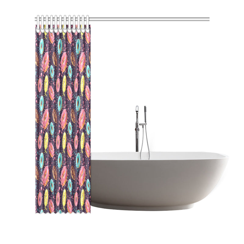 Donut Pattern Print Design DN03 Shower Curtain