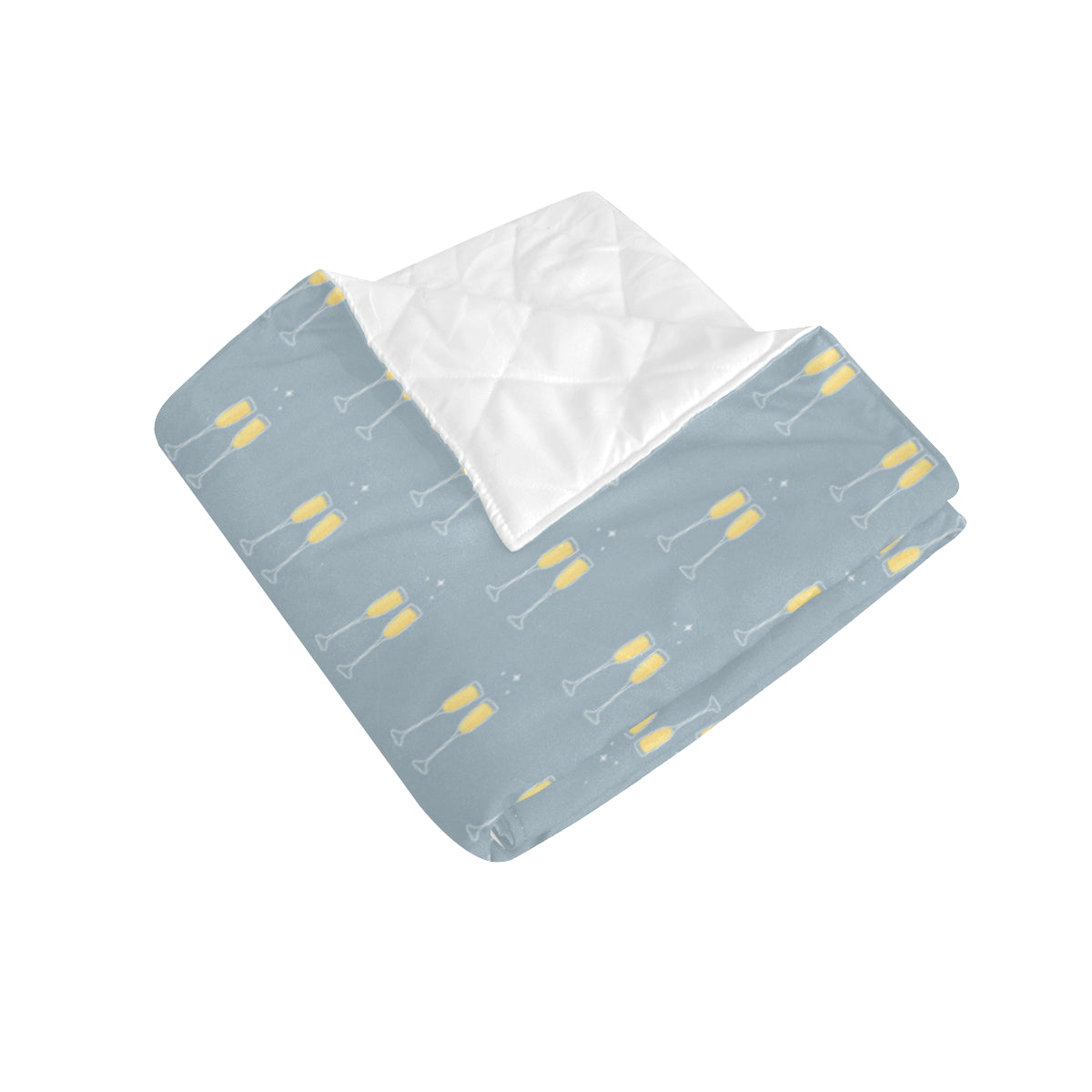 Champagne Pattern Print Design 03 Premium Quilt