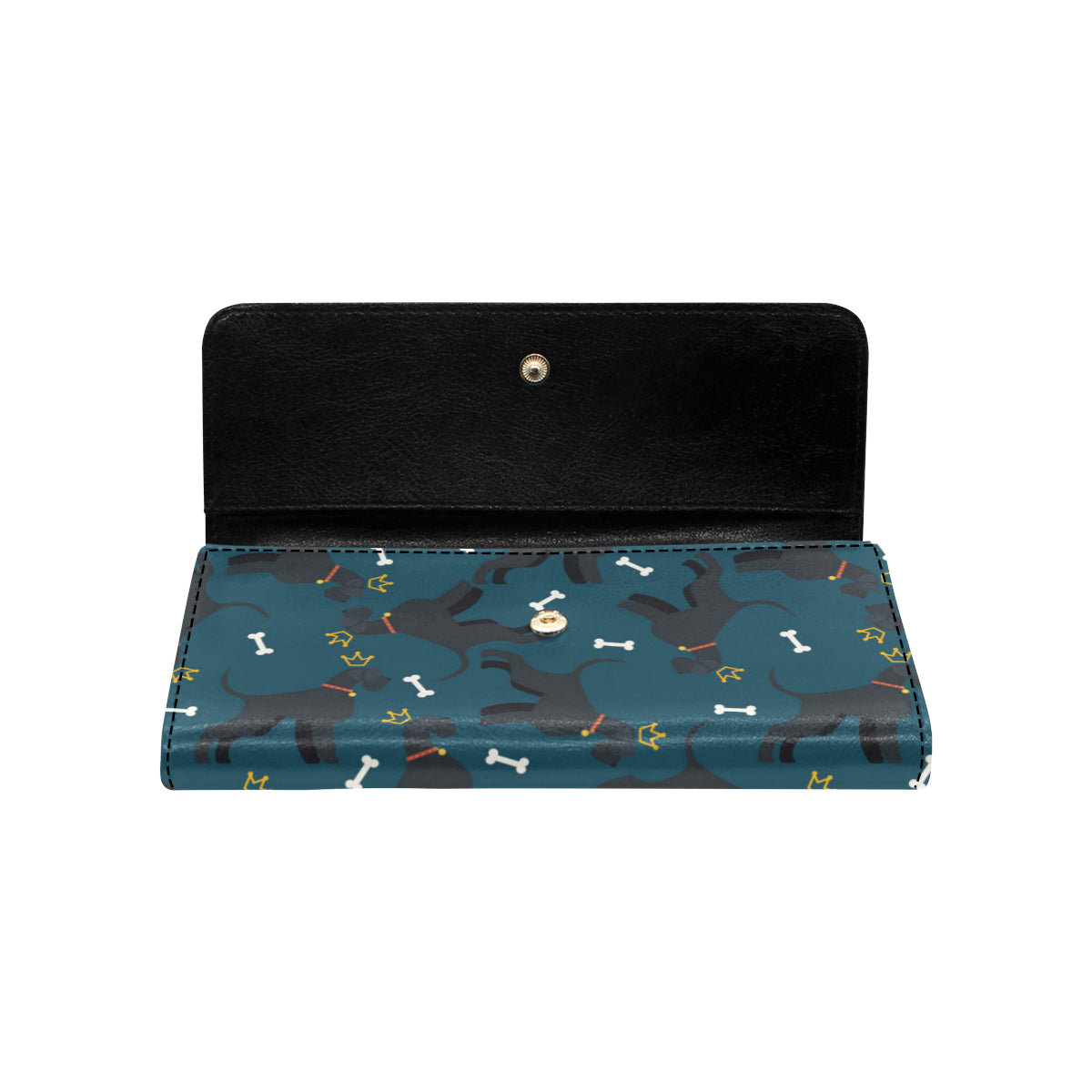 Schnauzers Pattern Print Design A04 Women's Trifold Wallet