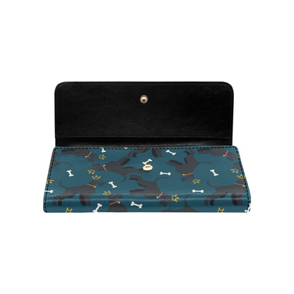 Schnauzers Pattern Print Design A04 Women's Trifold Wallet