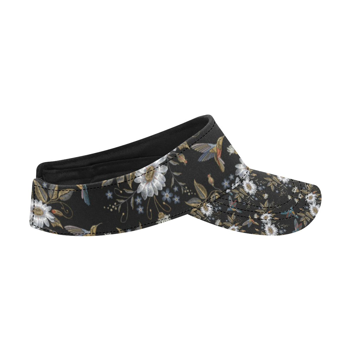 Hummingbird with Embroidery Themed Print Unisex Sun Visor