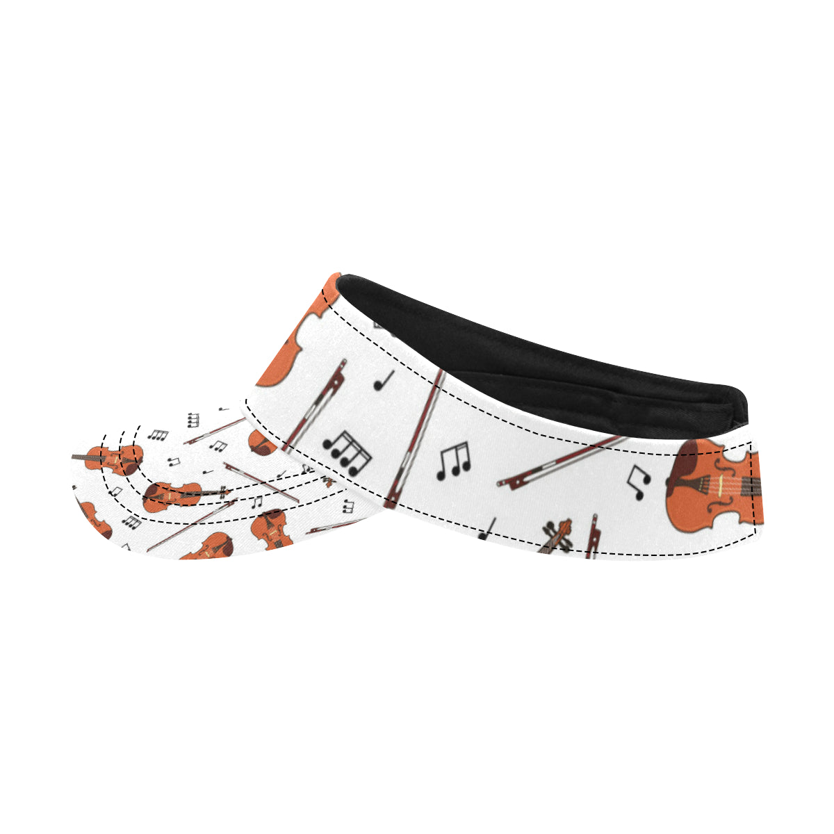 Violin Pattern Print Design 02 Unisex Sun Visor