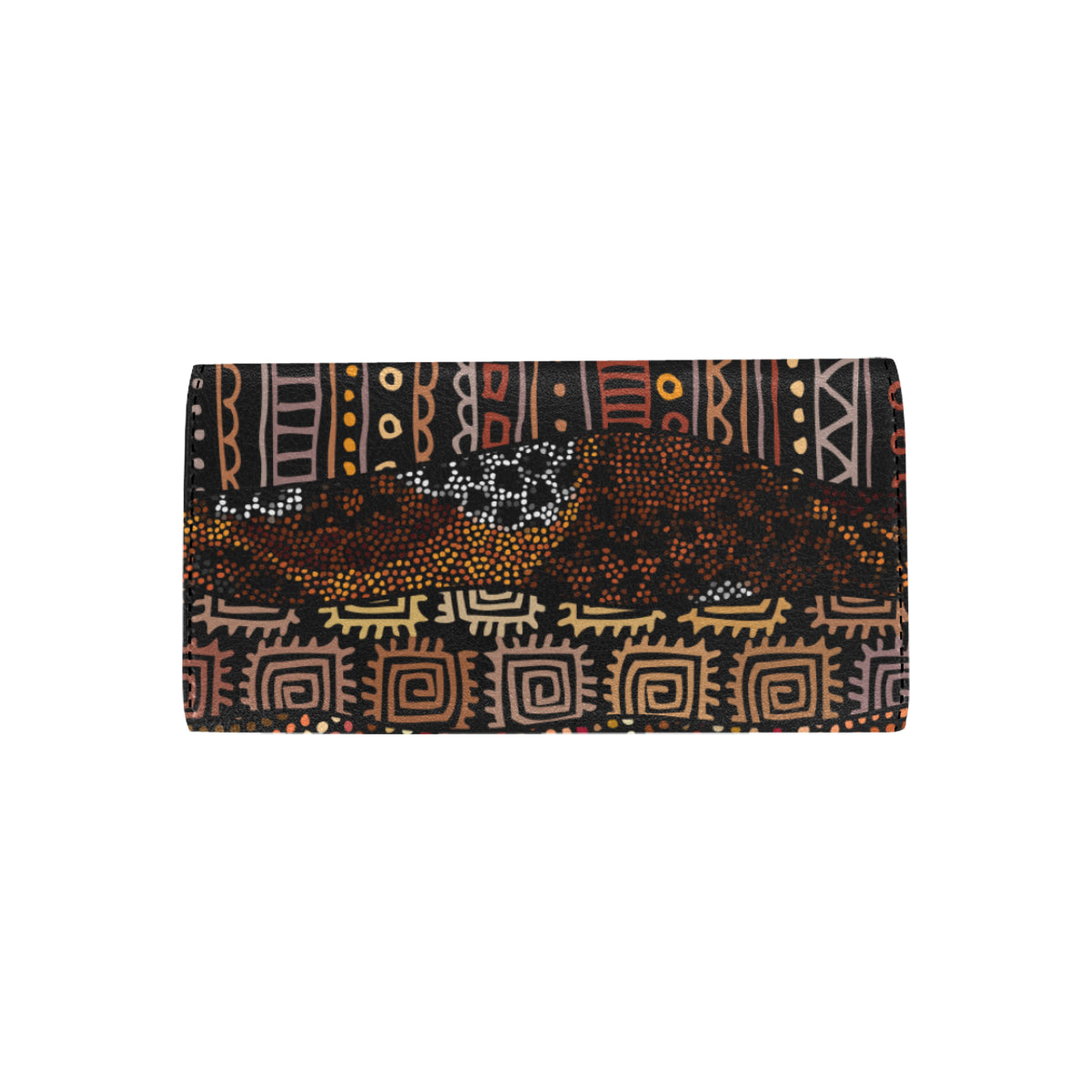 African Pattern Print Design 07 Women's Trifold Wallet