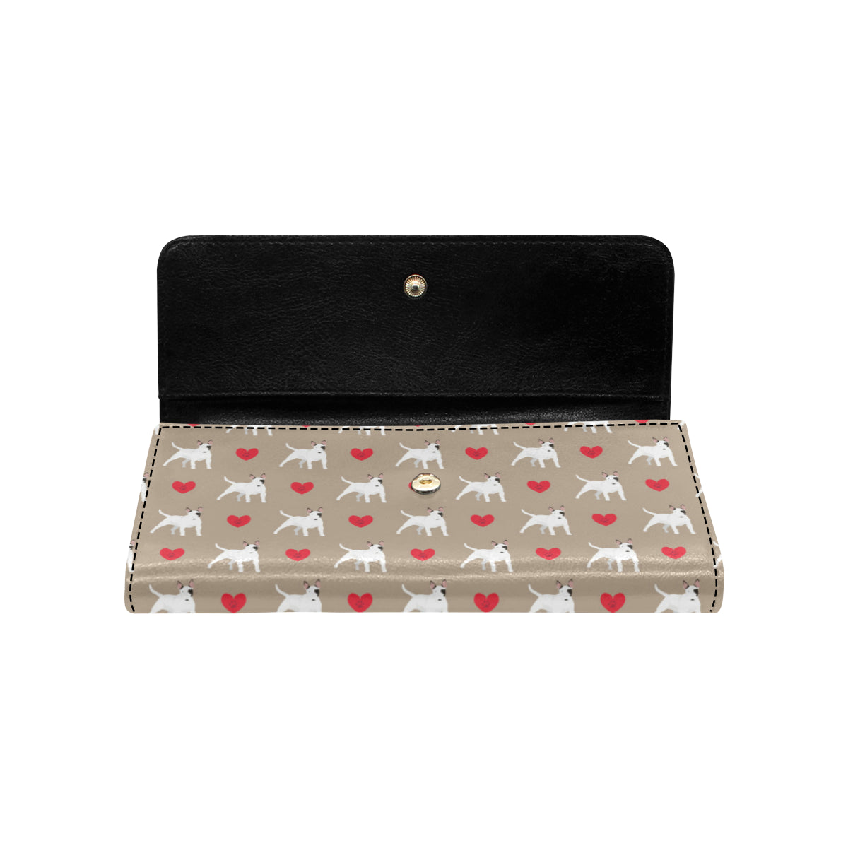 Bull Terriers Pattern Print Design 01 Women's Trifold Wallet