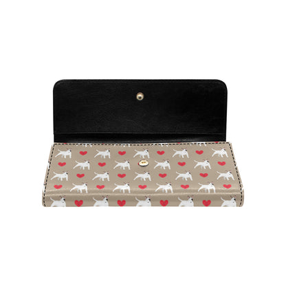 Bull Terriers Pattern Print Design 01 Women's Trifold Wallet