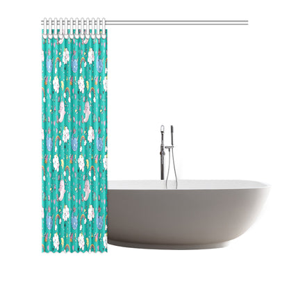 Narwhal Pattern Print Design 04 Shower Curtain