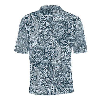 Polynesian Pattern Print Design A03 Men Polo Shirt