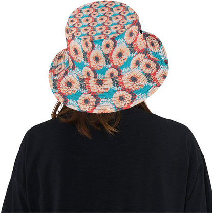 Dahlia Pattern Print Design DH05 Unisex Bucket Hat